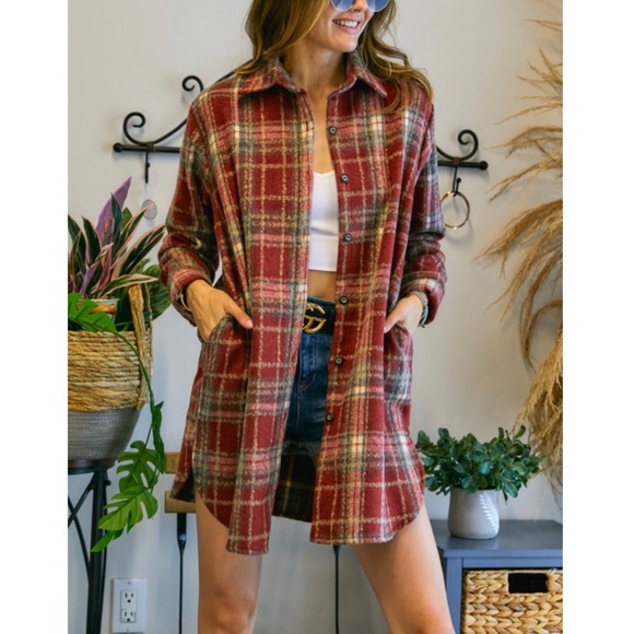 Tops - Flannel Shirt Long Sleeve